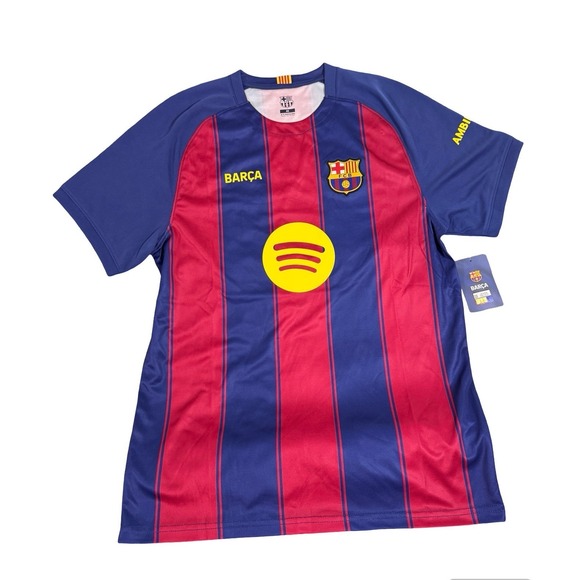 Fc Barcelona Other - FC Barcelona Lamine Yamal #10 Jersey Mens Medium Blue Red Soccer Shirt New